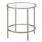 Homeroots 22" Silver And Clear Glass And Steel Round End Table 543830 - alternate 9