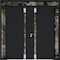 Vdomdoors Aluminum Double Doors Cynex 6777 Black 2 Sidelights and Top Transom Mirrored Clear Glass Modern Pai CYNEX6777DEXD-BLK-W14+72+14xH96+16-RH-O - alternate 4