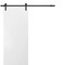 Sartodoors Sturdy Barn Door with Hardware, Planum 0010 White Silk, 6.6FT Rail Hangers Heavy Set, Modern Solid PLANUM0010BD-B-WS-3284 - alternate 1