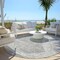 Homeroots 8' Gray Silver And Ivory Round Abstract Washable Indoor Outdoor Area Rug 587598 - alternate 8