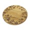 Homeroots Set of Two 12" Brown Solid Wood Floral Round Serving Trays 634502 - alternate 1
