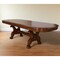 Homeroots 46" Dark Brown Free Form Solid Wood Double Pedestal Base Dining Table 347002 - alternate 5