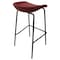 Leisuremod Servos Barstool with Upholstered Faux Leather Seat and Powder Coated Iron Frame, Bordeaux SSBL-18BOR - alternate 9