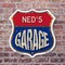 Signmission Ned's Garage, 6 Inch X 6 Inch, Plastic Sign SHI-P-6-383-NED - alternate 6