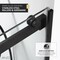 Anzzi 76'' x 45-48'' Sliding Frameless Shower Door in Matte Black with Alcove Left Drain Shower Base SD-5901103L-MB - alternate 8