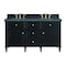 James Martin Vanities Lorelai 60'' D Vanity, Black Onyx w/ Parisien Bleu Silestone Top w/FreePower Wireless Charger 424-V60D-BKO-FPBL - alternate 1
