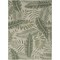 Homeroots 4' X 6' Ivory And Green Palm Leaf Indoor Outdoor Area Rug 552519 - alternate 1