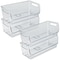 Azar Displays Stackable Narrow Pantry Storage Bin Clear Organizer, 4PK 556754-4PK - alternate 1