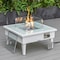 Leisuremod Walbrooke Modern White Patio Conversation With Square Fire Pit & Tank Holder, Charcoal WW-27-20-57-31-CH - alternate 9