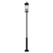 Z-Lite Tiberius 6 Light Outdoor Post Mounted Fixture, Black/Clear Seedy, 12 In W x 129.5 In H 5017PHXLR-5010P-BK - alternate 5