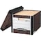 Bankers Box File Box, Corrugated Fiberboard, 12 in W, 15 in D, 10 in H, Lift-Off Locking Lid Closure, Brown 00725 - alternate 1