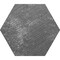 Apollo Tile 9x11 in. Textured Graphite Gray Porcelain Hexagon Wall and Floor Tile 8.07 sq ft/case, 16PK HEX88BORLAVA - alternate 9