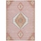 Homeroots 3' X 5' Pink Green And Ivory Oriental Washable Indoor Outdoor Area Rug 598436 - alternate 8
