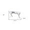 Homeroots 47" White and Silver Wood and Metal Computer Desk With Two Drawers 554209 - alternate 4