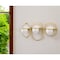 Homeroots Set of Three Gold And White Metal 10 Ounce Wall Planters 574017 - alternate 1
