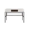 Homeroots 42" White and Black Writing Desk 491478 - alternate 1