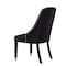 Homeroots Set of Two Tufted Black and Espresso Upholstered Velvet Dining Side Chairs 543537 - alternate 8