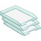 Acrimet Stackable Letter Tray Front Load Letter Size Document Organizer Plastic Clear Green 1 Unit 211.5 - alternate 6