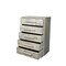 Homeroots 35" Gray Carved Geometric Solid Wood Five Drawer Dresser 661224 - alternate 7