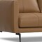 Homeroots 60" Brown Leather Sofa With Black Legs 640971 - alternate 5