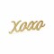 Homeroots 3" Gold Cast Iron Hand Painted XOXO Sentiment Tabletop Sculpture 483233 - alternate 7