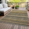 Homeroots 9' X 12' Gold Beige And Wheat Striped Washable Indoor Outdoor Area Rug 577779 - alternate 8