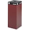 Safco 37 gal Square Recycling Bin, Open Top, Red, Steel, 1 Openings 2983BG - alternate 1