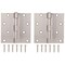 Prosource Square Corner Door Hinge, Steel, Satin Nickel, Loose Pin, 180 deg Range of Motion BH-502SN-PS - alternate 1