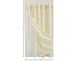 Homeroots Ivory Sheer and Grid Shower Curtain and Liner Set 399752 - alternate 5
