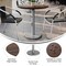 Flash Furniture 31.25" Round Outdoor Tabletop, Dark Brown, Seamless Surface Technology, 18" Round Silver Base ST-RD31-WBR-TR18S-GG - alternate 7