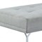 Homeroots 74" Gray Velvet Convertible Futon Sofa With Toss Pillow 491043 - alternate 5