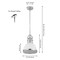 Jonathan Y Homer 10" 1-Light Modern Industrial Metal LED Dome Pendant, White/Chrome JYL9535C - alternate 9