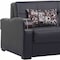 Homeroots 74" Black Faux Leather Convertible Futon Sleeper Sofa And Toss Pillows With Storage 607182 - alternate 8