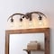 Jonathan Y Wyatt 32.5" 4-Light Southwestern Bohemian Resin/Seeded Glass Faux Antler LED Vanity Light, Brown Wood JYL6315A - alternate 10