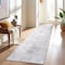 World Rug Gallery Vintage Boho Medallion Machine Washable Non Slip Runner Rug 2 ft 6 in x 10 ft Blue 6025BLUE2X10 - alternate 1