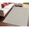 Homeroots 4' X 6' Cream and Beige Geometric Distressed Indoor Outdoor Area Rug 558795 - alternate 1