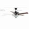Jonathan Y Moravia 52" 5-Light Farmhouse Rustic Iron Star Shade LED Ceiling Fan With Remote, Black JYL9609A - alternate 13