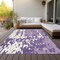 Homeroots 5' X 8' Purple And Ivory Abstract Washable Indoor Outdoor Area Rug 613369 - alternate 4