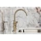 Kingston Brass Bridge Kitchen Faucet with Brass Sprayer, Antique Brass KS2333TKL - alternate 6