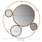 Uniquewise Set of 2 Decorative 19.75-inch Round Frame Mirror - Gold Metal Wall Mounted Mirror with 4 Glass QI004577.2 - alternate 9
