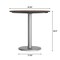 Flash Furniture 31.25" Round Outdoor Tabletop, Dark Brown, Seamless Surface Technology, 18" Round Silver Base ST-RD31-WBR-TR18S-GG - alternate 8