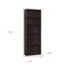 Homeroots 71" Cappuccino Wood Adjustable Bookcase 355724 - alternate 4