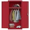 Sandusky Lee Wardrobe Storage Cabinet, 72 in H, 36 in W, 24 in D, Recessed, Keyed, Red, 1 Shelves EAWR362472-01 - alternate 7