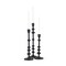 Homeroots Set of Three Black Geometric Metal Tabletop Taper Candlesticks, 3PK 608538 - alternate 4