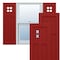 Ekena Millwork True Fit PVC San Antonio Mission Style Fixed Mount Shutters, Fire Red, 18W x 45H, PR TFP001ST18X045BR - alternate 1
