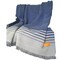 Homeroots Blue and Gray Woven Microfiber Striped Throw Blanket with Fringe 534361 - alternate 1
