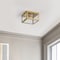 Jonathan Y Grayson 8" 1-Light Farmhouse Industrial Square Iron/Glass Case LED Flush Mount, Brass Gold JYL9553C - alternate 7
