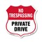 Signmission No Trespassing Shield Sign Private Drive, 6 Inch X 6 Inch, Plastic Sign SHI-P-6-408 - alternate 1