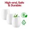 Smarty Had A Party 12 oz. Solid White Elegant Stemless Plastic Wine Glasses (64 Glasses), 64PK 3712-WH-CASE - alternate 8