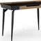Homeroots 44" Black and Natural Writing Desk With Three Drawers 543785 - alternate 7